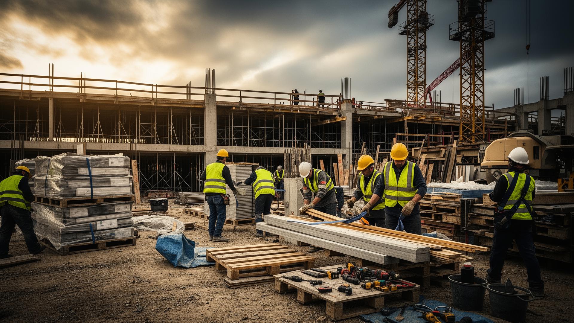 Chantier BTP en Île-de-France